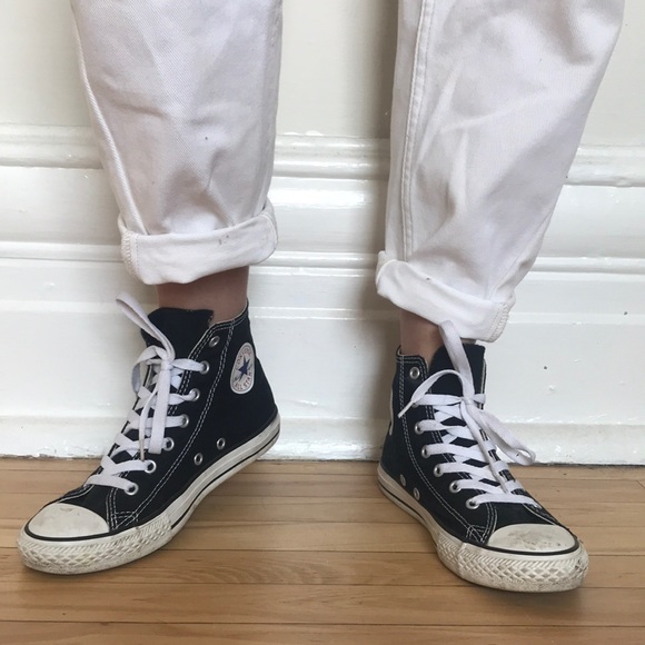 Converse Shoes - Converse black hi top size US 3 (W)